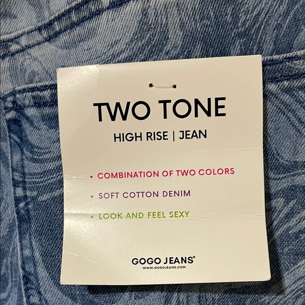 GOGO Blue High Rise Relaxed Fit Jeans Women Size 15/32 - Picture 10 of 12